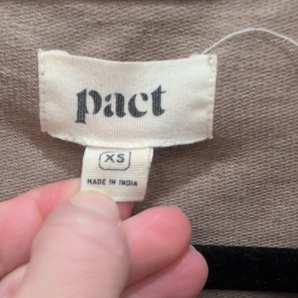 Pact Women Zip-Up Sweater in Gray and Purple - Picture 2 of 3